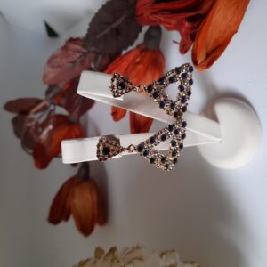 Gold Plated Triangle Shape Earrings set with gemstones