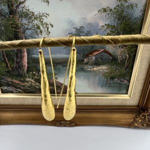 Long Drop Gold Plated Earrings