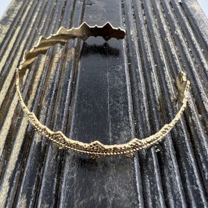 Gold plated bangle with design