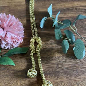 Gold Plated Knot Necklace with design