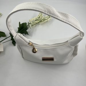 White underarm shoulder bag