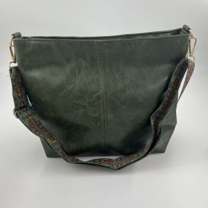 Green Leather Look Tote Bag