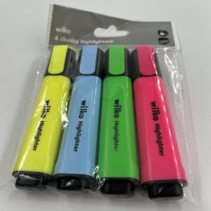 4 large chunky coloured markers