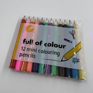 12 mini colouring pencils