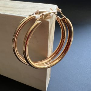 Gold Plated Large Hoop earrings