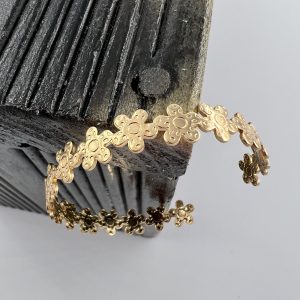 Gold Plated Floral Design Bracelet