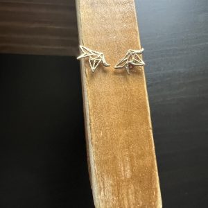 Birds in flight stud earrings