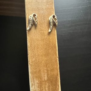 Gold plated angels wings stud earrings