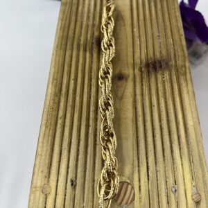 Gold plated rope style bracelet