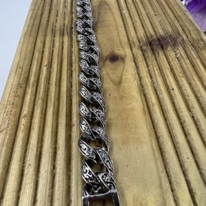 Black large link bracelet