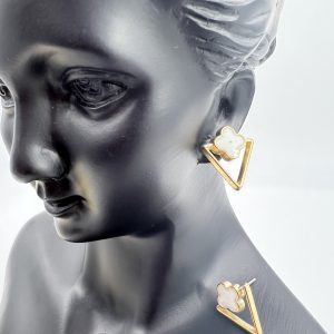 Gold tone stud earrings