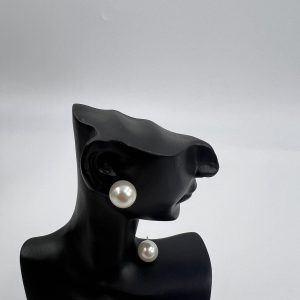 Faux pearl stud earrings