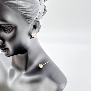 Stud earrings, cubic zirconia