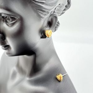 Heart shaped stud earrings