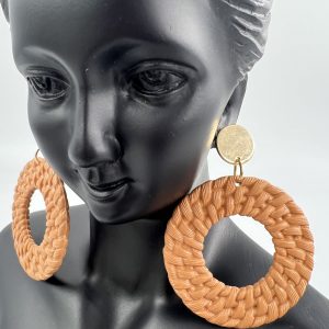 Rattan Hoop Earrings