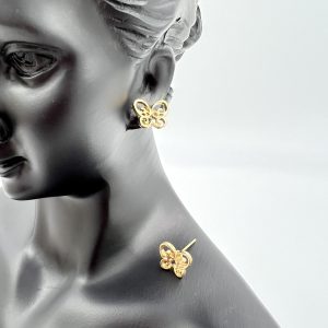 Butterfly stud earrings