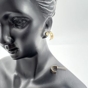 Small hoop cuff earrings