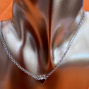 9 inch small heart pendant and necklace