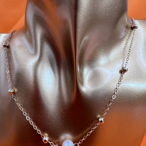 8 inch necklace faux pearl pendant colour yellow gold