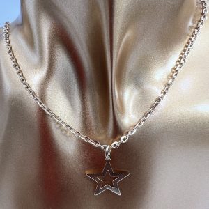 Necklace star pendant colour yellow goad