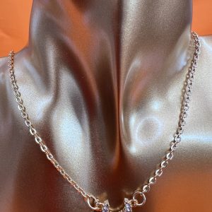 9 inch moon star necklace and pendant rhinestones colour yellow goad