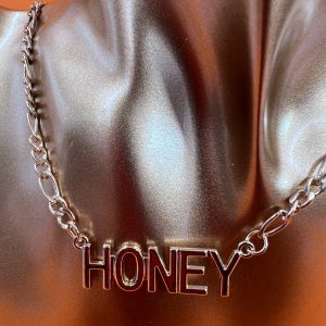 8 inch necklace pendant Honey colour gold