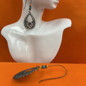 Creole vintage drop earrings