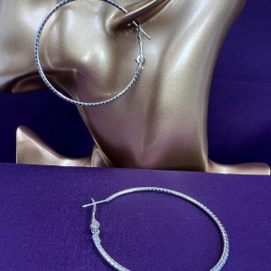 Large hoop earrings with design