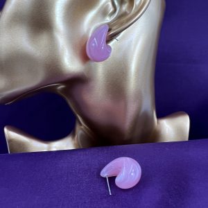 Acrylic vintage coffee bean shaped earrings