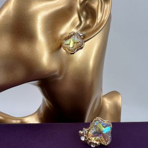 Butterfly design multi coloured gemstones