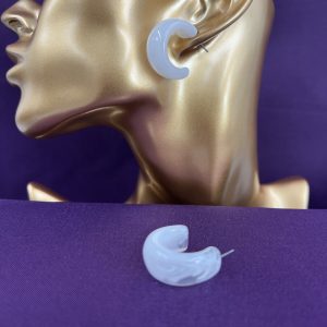 Acrylic hoop chunky vintage earrings