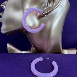 Acrylic hoop earrings