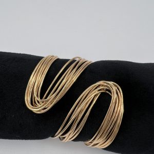 Cuff bangle bracelet with design