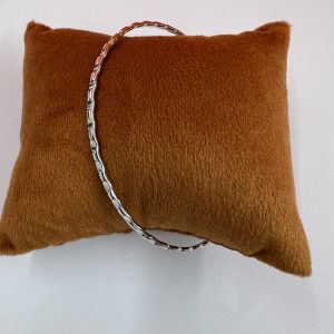 Hammered ripple design bangle