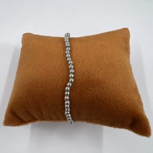 Small silver coloured balls bracelet