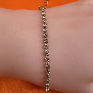 Small square cubes bracelet set with gemstones