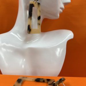 Large acrylic dangle earrings