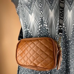 Faux leather crossbody bag