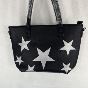 Tote stars design colour black and white