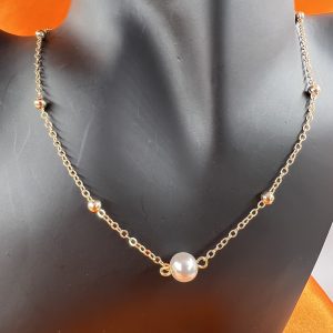 7 inch chain with metal beads and