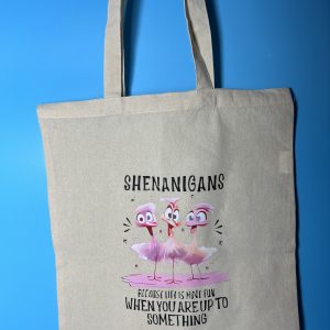 Canvas tote bag funny bird
