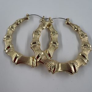 Bamboo hoop earring large