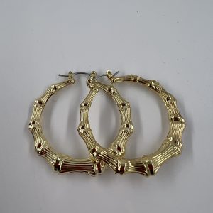 Bamboo hoop earring medium
