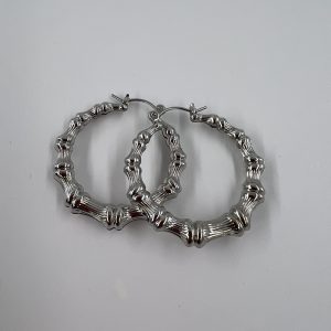 Bamboo hoop earring small
