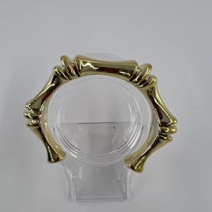 Bone design Gold plated bangle