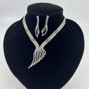 Diamanté Necklace and Earrings set
