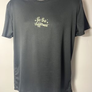 Midnight Black Athletic Sport T shirt with gold tone graphic 4.50