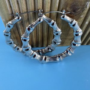 Large bamboo style earrings