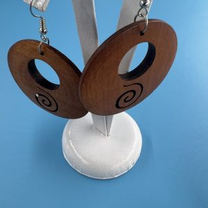 Wood jewellery earrings