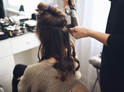 Party hair and makeup